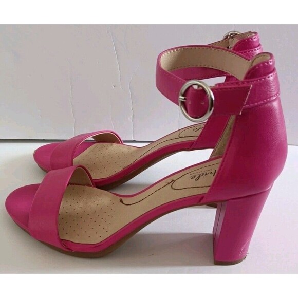LIFE STRIDE Ankle Strap Sandals Averly Size 8.5 Pink Women's High Heel Shoes - Picture 3 of 11